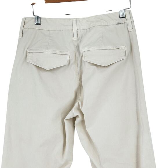Mother The Straight Ankle Shaker Prep Pants Size 27 Preppy Classic Ivory Chino - Picture 5 of 11